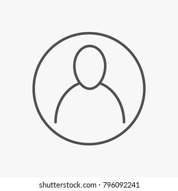 User outline icon on white backround