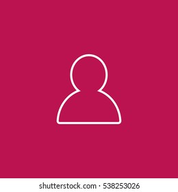 user outline icon vector, can be used for web and mobile design