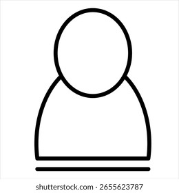 Ilustração do vetor do ícone de contorno do usuário