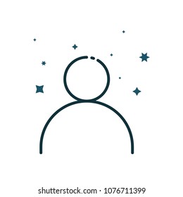 User outline icon, vector icon isolated on white background