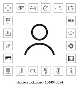 User outline icon for web and mobile
