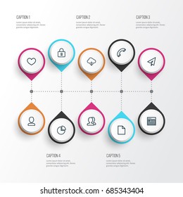 User Outline Icons Set. Collection Of User, Heat, Diagram And Other Elements. Also Includes Symbols Such As Browser, Client, Storage.