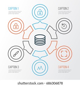 User Outline Icons Set. Collection Of Lock, Full Screen, Unlock And Other Elements. Also Includes Symbols Such As Lock, Open, Unlock.