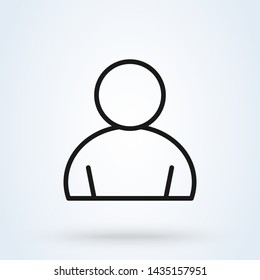 user outline Simple vector modern icon design illustration.