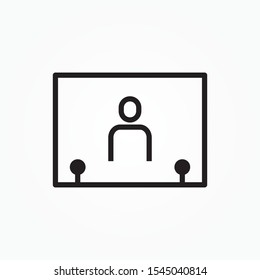 User outline single Icon in trendy flat style. User silhouette symbol for your web site design, logo, app, UI. Vector illustration.