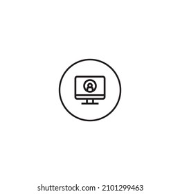 user outline style icon in circle