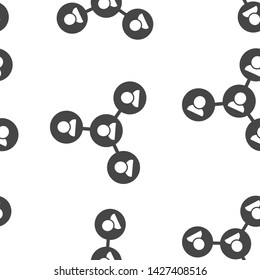 User outline vector icon. Business schedule of income and expenses seamless pattern on a white background.