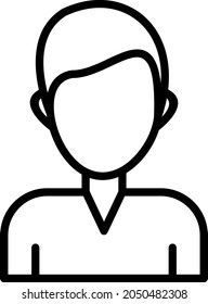 User Outline Vector Icon Design
