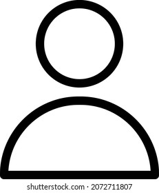 User Outline Vector Icon Design
