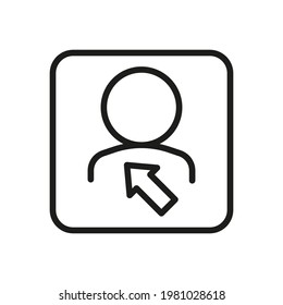 User Outline Vector  Icon. Illustration Of A Stroke Vector On A White Background. From App And Website.