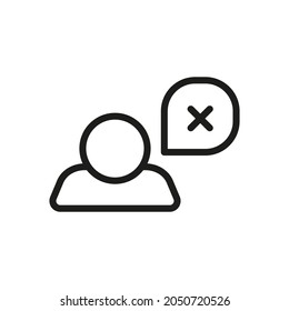 User Outline Vector  Icon. Illustration Of A Stroke Vector On A White Background. For App And Website.