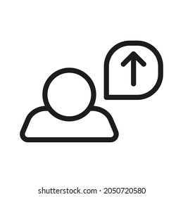 User Outline Vector  Icon. Illustration Of A Stroke Vector On A White Background. For App And Website.