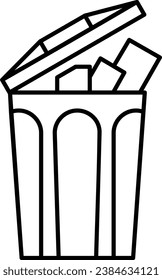 Usuario
Desperdicios de reciclaje de Bin desbordados llenos de basura