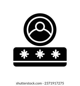user password glyph icon. vector icon for your website, mobile, presentation, and logo design.