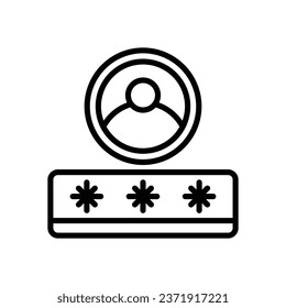 user password line icon. vector icon for your website, mobile, presentation, and logo design.