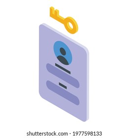 User password protection icon. Isometric of User password protection vector icon for web design isolated on white background