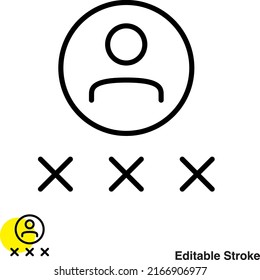 User Password Vector Line Icon