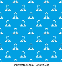 User pattern repeat seamless in blue color for any design. Vector geometric illustration