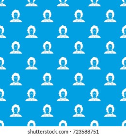User pattern repeat seamless in blue color for any design. Vector geometric illustration