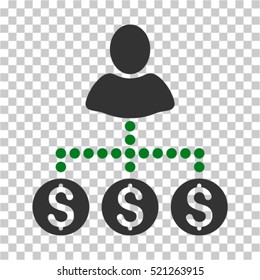 User Payments icon. Vector pictogram style is a flat symbol, color, chess transparent background. Designed for software and web interface toolbars and menus.