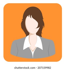User People Icons with Orange Background. vector Illustration
