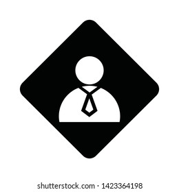 User People Man Business Sign Icon Isolated