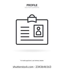 User people profile related line icon set. Avatar settings linear icons. Profile services outline vector sign collection.
