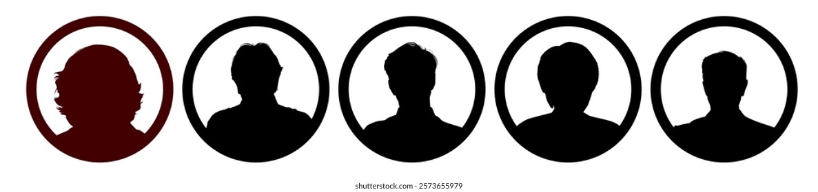 User people silhouette. User profile for social media, web, content. silhouette people avatar. User people icons

