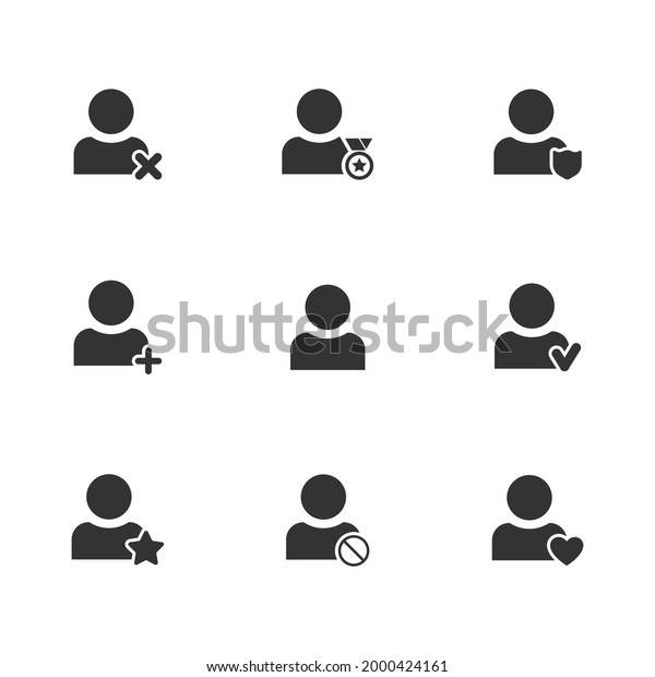User Person Account Profile Icon Set Stock Vector (Royalty Free) 2000424161 Shutterstock