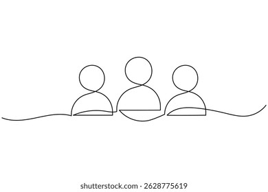 Ícone de pessoa do usuário desenho contínuo de uma linha isolar contorno vetor ilustração