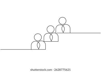 Ícone de pessoa do usuário desenho contínuo de uma linha isolar contorno vetor ilustração