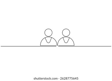 Icono de persona de usuario dibujo continuo de una línea aislar Ilustración vectorial de contorno