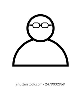 User, person icon vector in trendy
