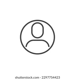 User, person line icon. linear style sign for mobile concept and web design. Man avatar outline vector icon. Symbol, logo illustration. Vector graphics