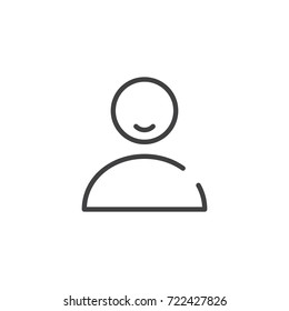 User person line icon, outline vector sign, linear style pictogram isolated on white. Symbol, logo illustration. Editable stroke