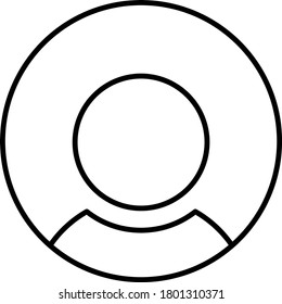 User or person - modern thin line icon. Simple black outline vector illustration.
