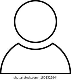 User or person - modern thin line icon. Simple black outline vector illustration.