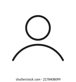 User or person thin line icon