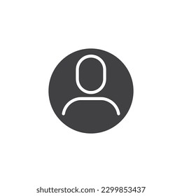 User, person vector icon. filled flat sign for mobile concept and web design. Man avatar glyph icon. Symbol, logo illustration. Vector graphics