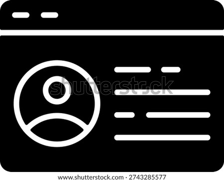 User Persona Black Icon Design