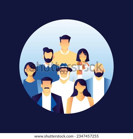 user persona character of citizens vector illustration 