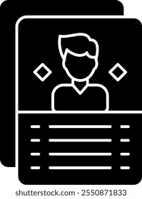 User Persona Glyph Vector Icon Design