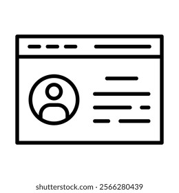 User Persona icon line vector illustration