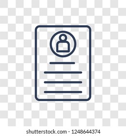 User Persona icon. Trendy linear User Persona logo concept on transparent background from Technology collection