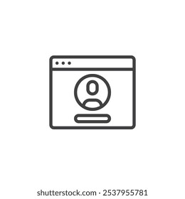 User Persona line icon. linear style sign for mobile concept and web design. User profile outline vector icon. Symbol, logo illustration. Vector graphics