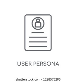 User Persona Linear Icon. Modern Outline User Persona Logo Concept On White Background From Technology Collection. Suitable For Use On Web Apps, Mobile Apps And Print Media.