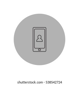 user phone outline icon vector sign symbol illustration, can be used for web and mobile desgn
