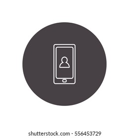 user phone outline icon vector sign symbol illustration, can be used for web and mobile desgn.