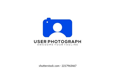 User photograph logo design Vector illustration.
