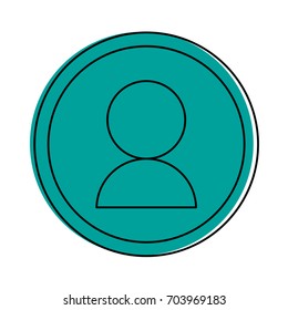 user pictogram in frame  icon image 